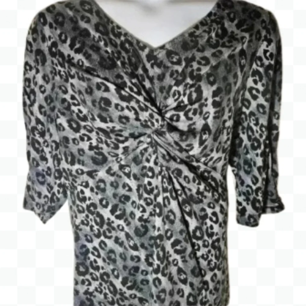 Catherine's Leopard-print Twist Knot Shirt Plus Size 2X